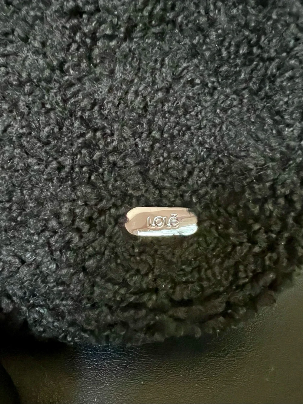 LOLE Black Sherpa Fleece Belt & Crossbody Bag